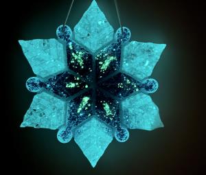 Winter Wonderland Blue/Silver Resin Snowflake
