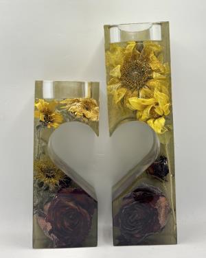 Roses & Sunflower Tealight Holder