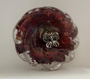 Swirl Paperweight - Red Beauty