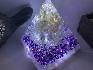 Snowflake Epoxy Resin Pyramid