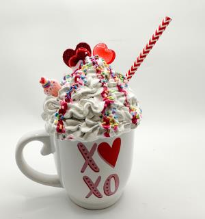 Faux Whip Cream Mugs  - X & O